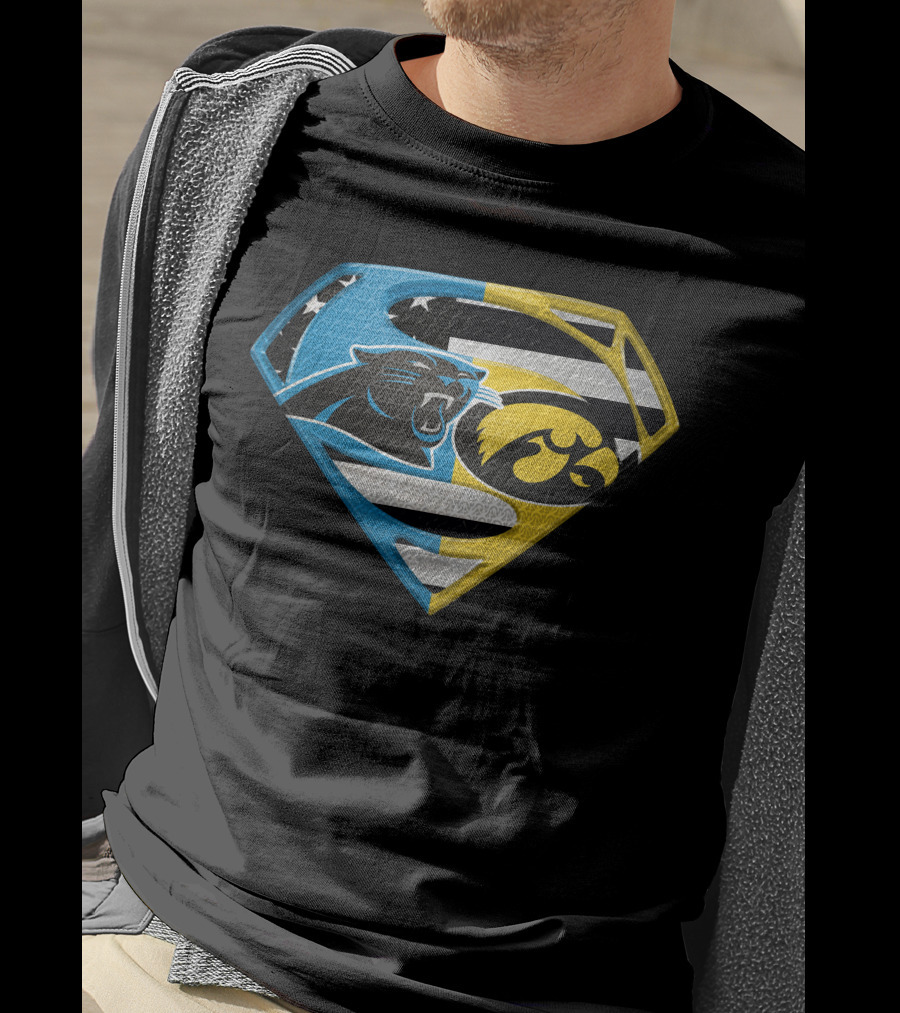 Superman Panthers Hawkeyes Mashup Logo Spm T-Shirt
