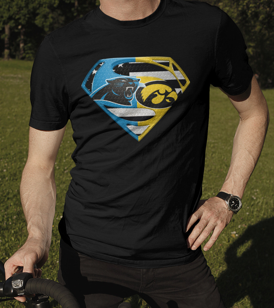 Superman Panthers Hawkeyes Mashup Logo Spm T-Shirt