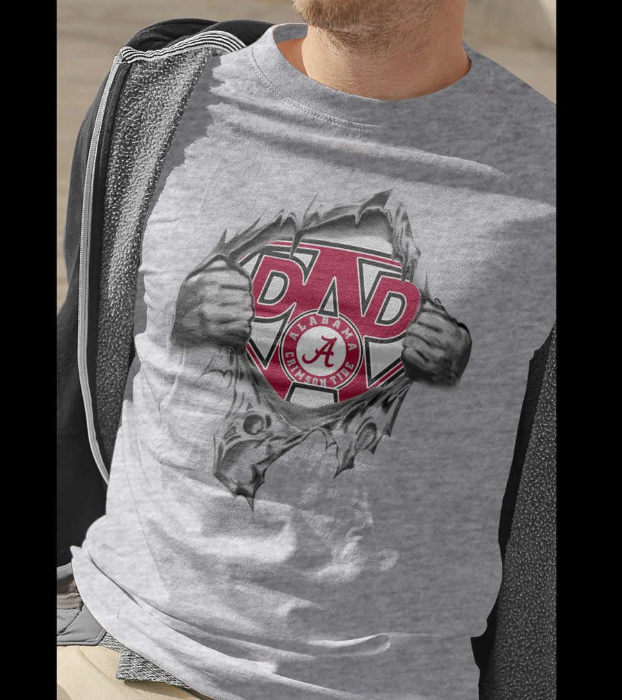 Alabama Crimson Tide Super Dad Hero T-Shirt