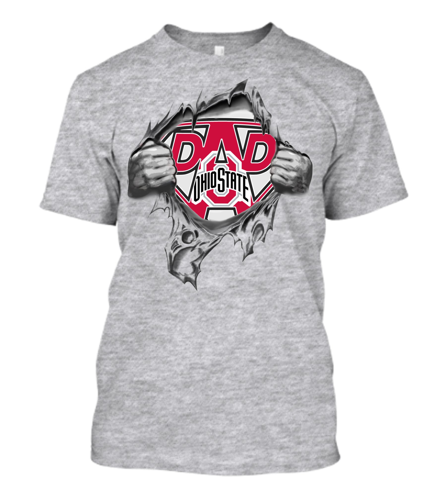 Ohio State Buckeyes Super Dad Hero Football Fan T-Shirt
