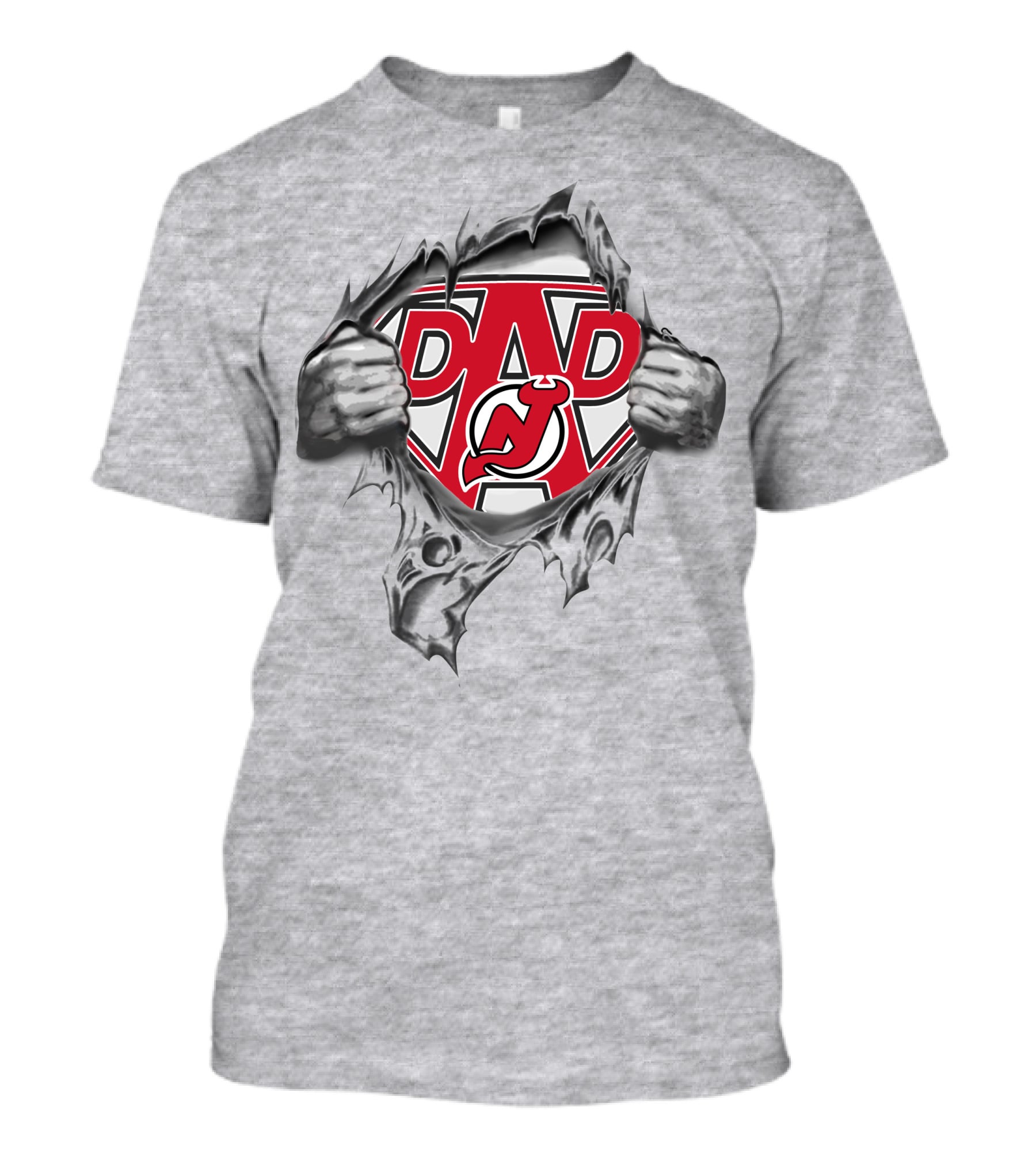 New Jersey Devils Dad Superhero T-Shirt