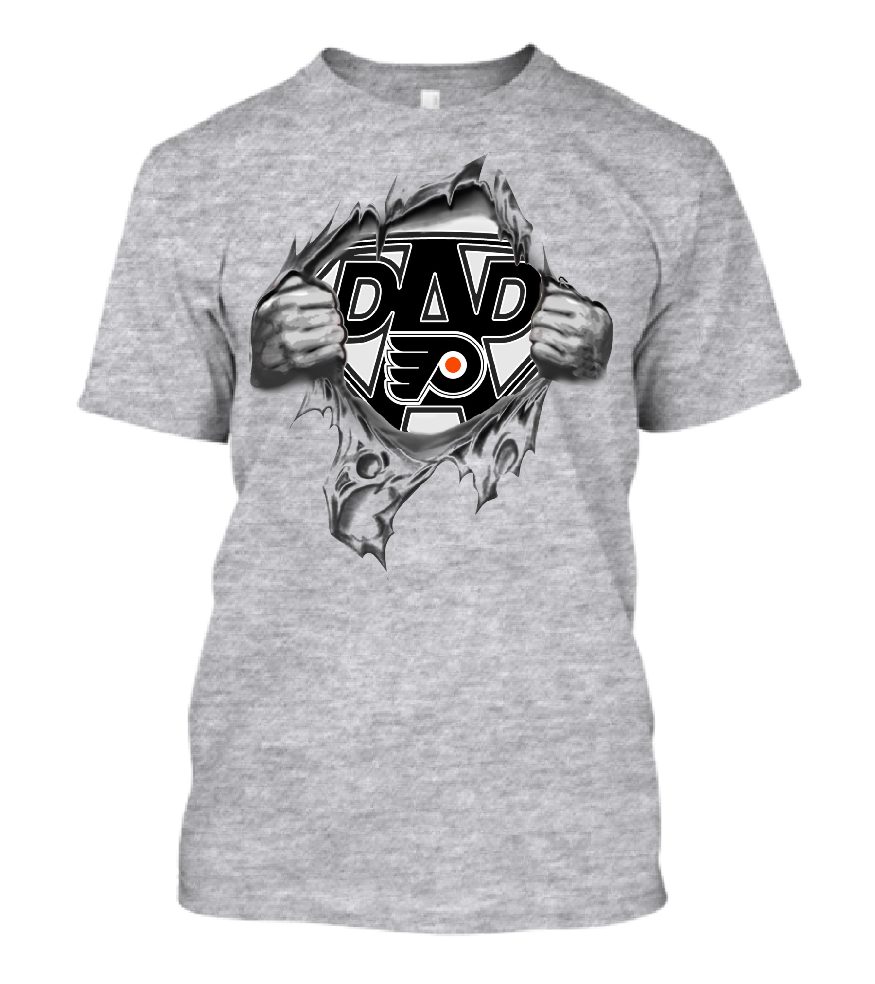 Flyers Dad Philadelphia Hockey Fan Superhero T-Shirt