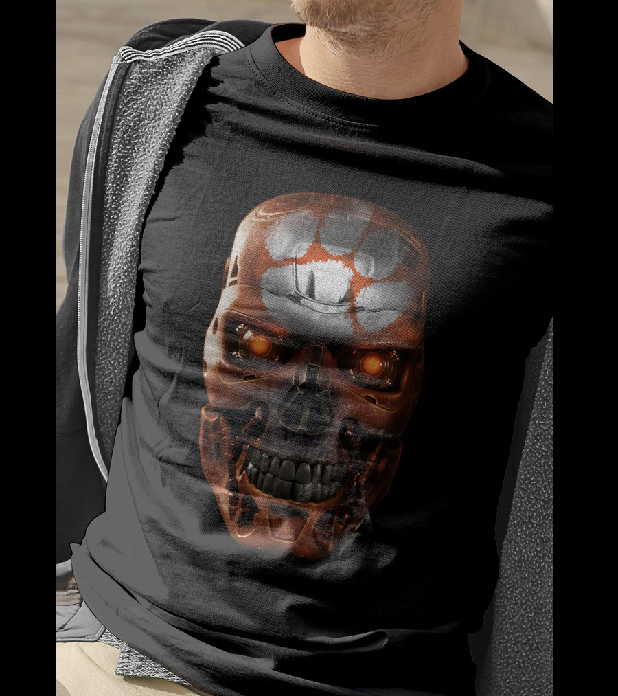 Clemson Tigers Skull Robotic Fusion T-Shirt