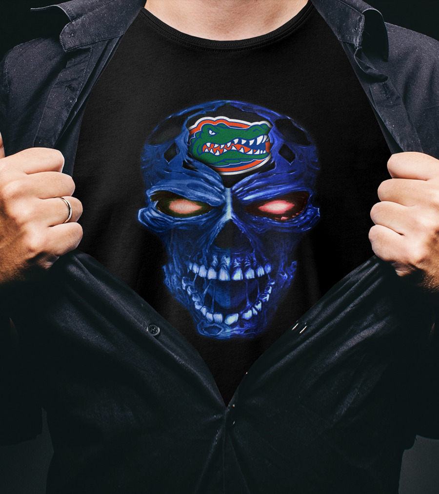 Florida Gators Skull Blue And Orange T-Shirt