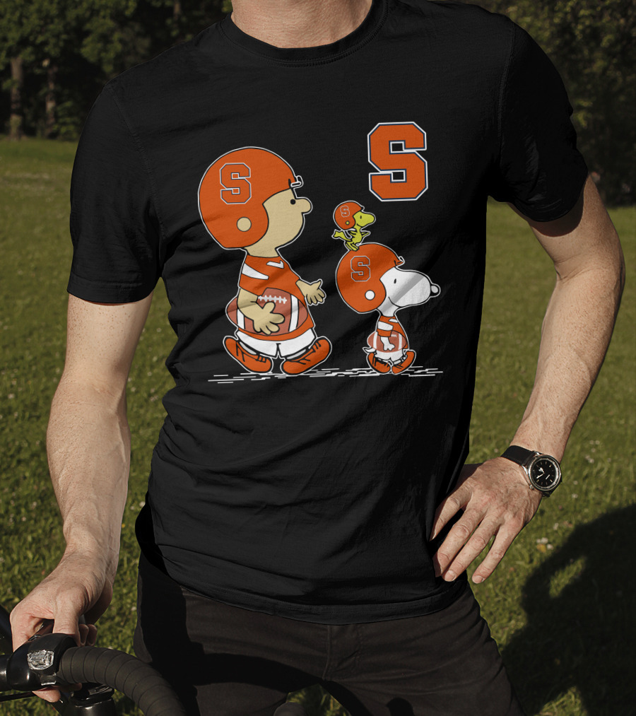 Syracuse Orange Charlie Brown And Snoopy Football T-Shirt