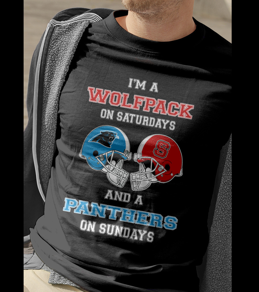 I'm A Wolfpack On Saturdays And A Panthers On Sundays T-Shirt