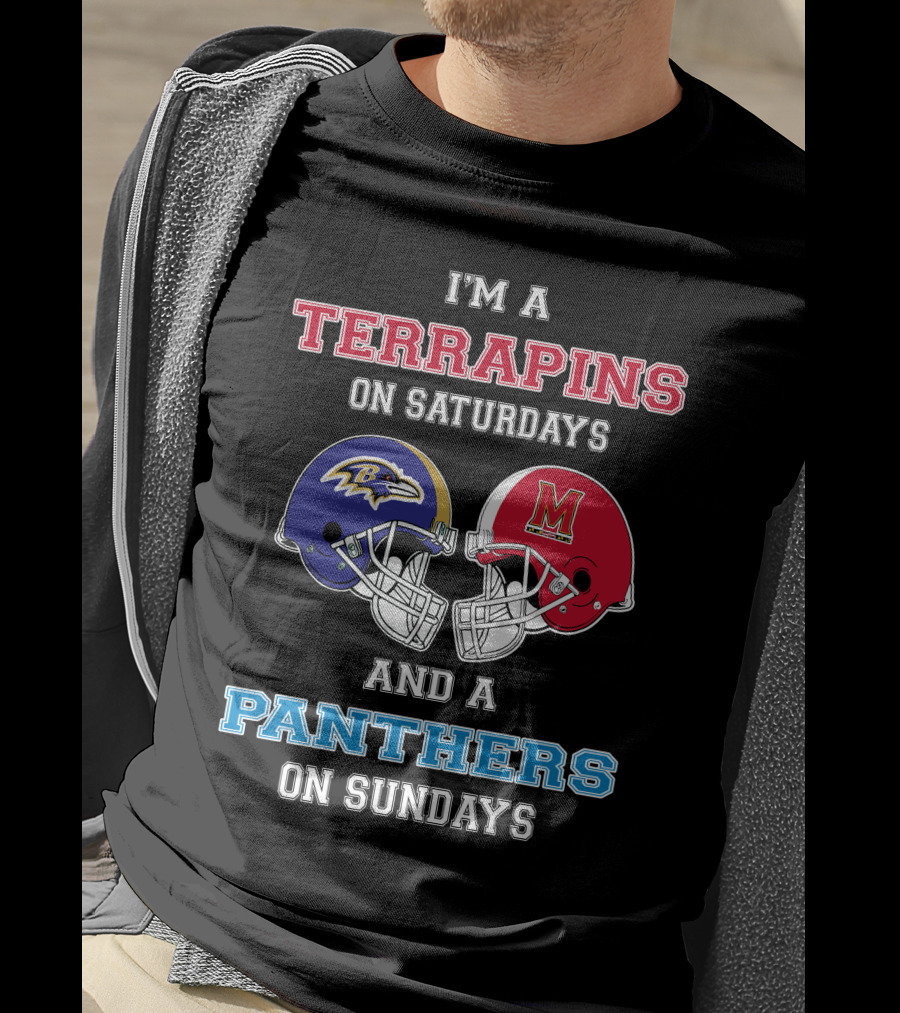 I'm A Terrapins On Saturdays And A Panthers On Sundays T-Shirt