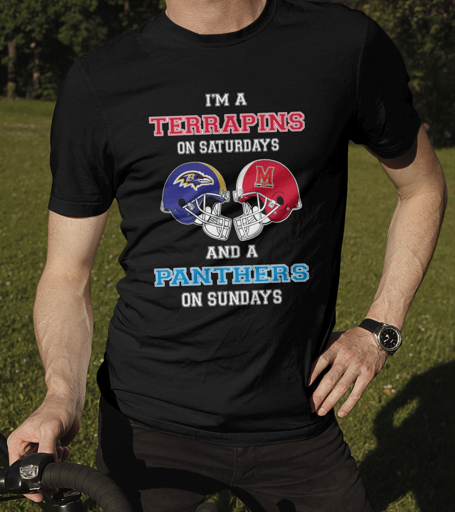 I'm A Terrapins On Saturdays And A Panthers On Sundays T-Shirt
