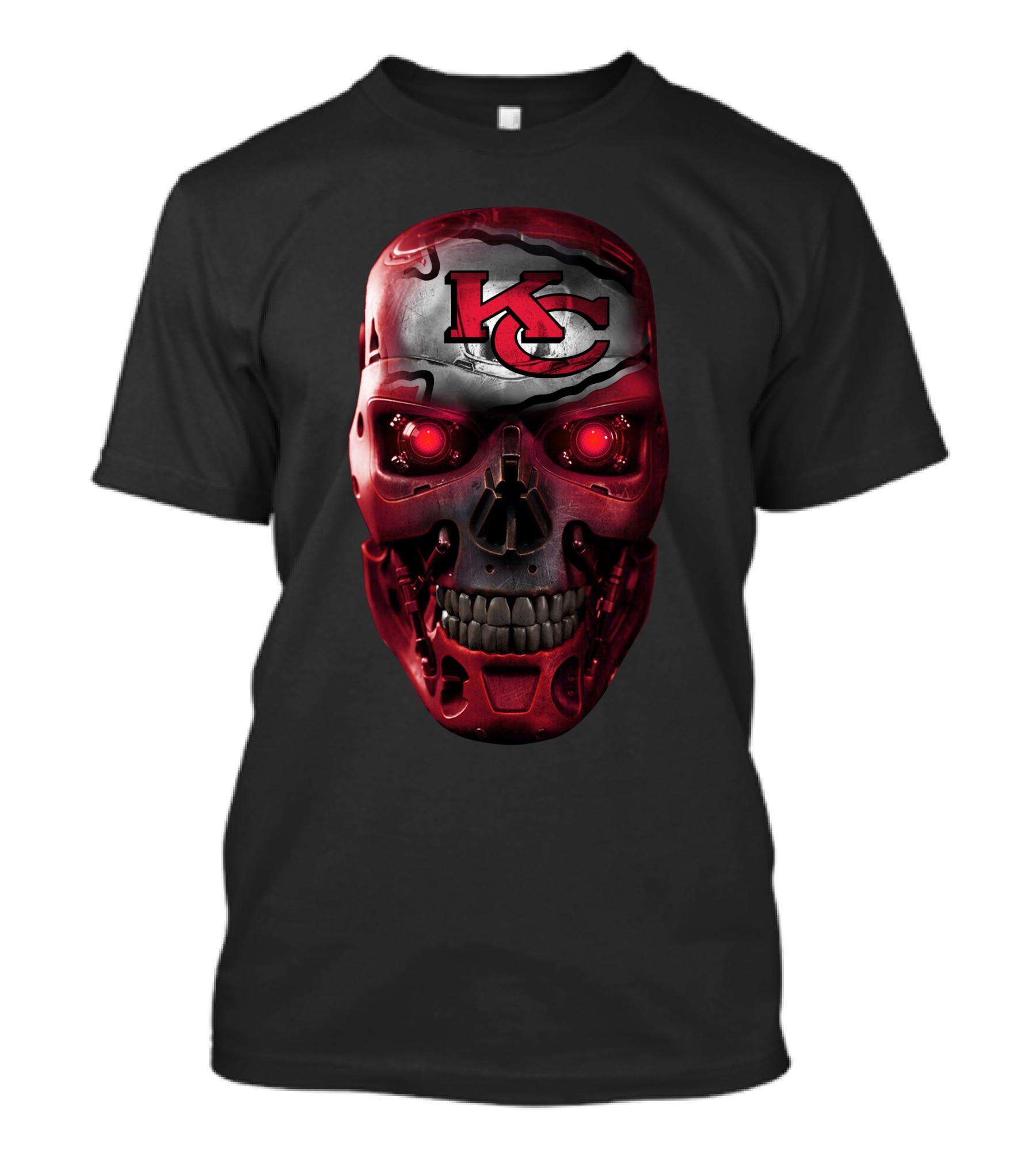 Kansas City Skull Chiefs Red Robotic T-Shirt