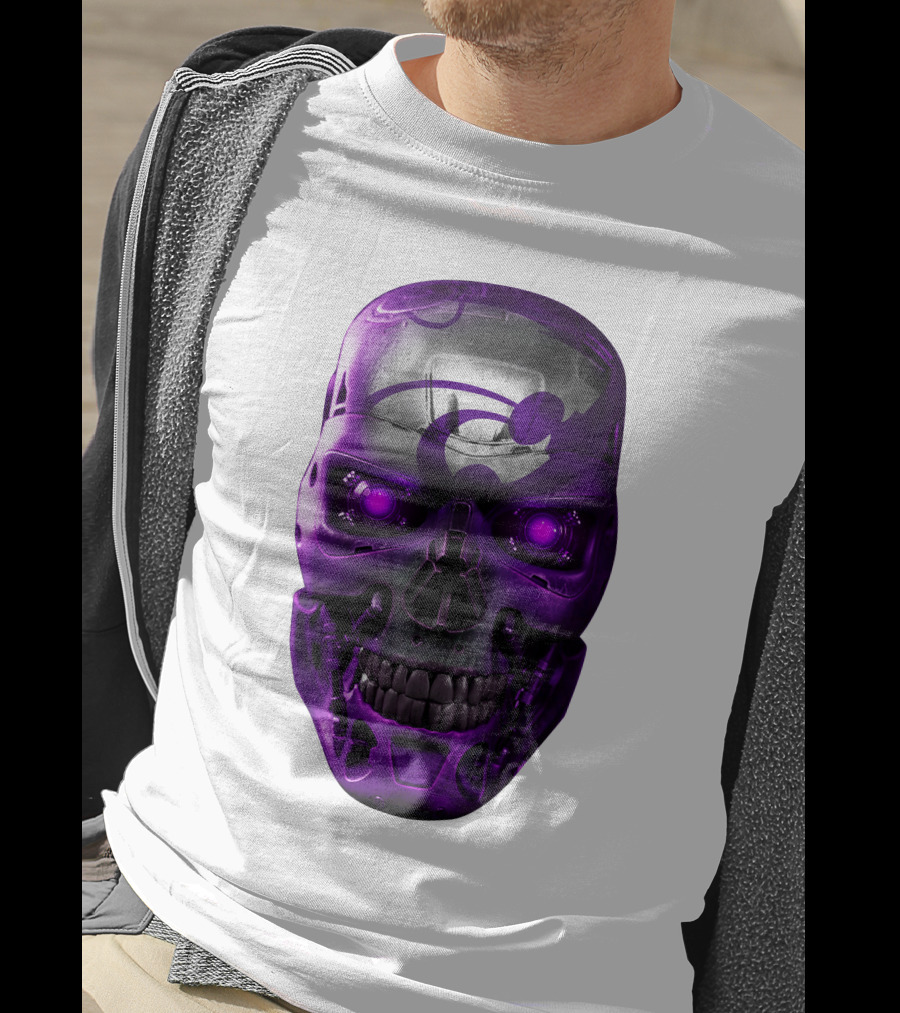 Kansas State Wildcats Purple Skull T-Shirt