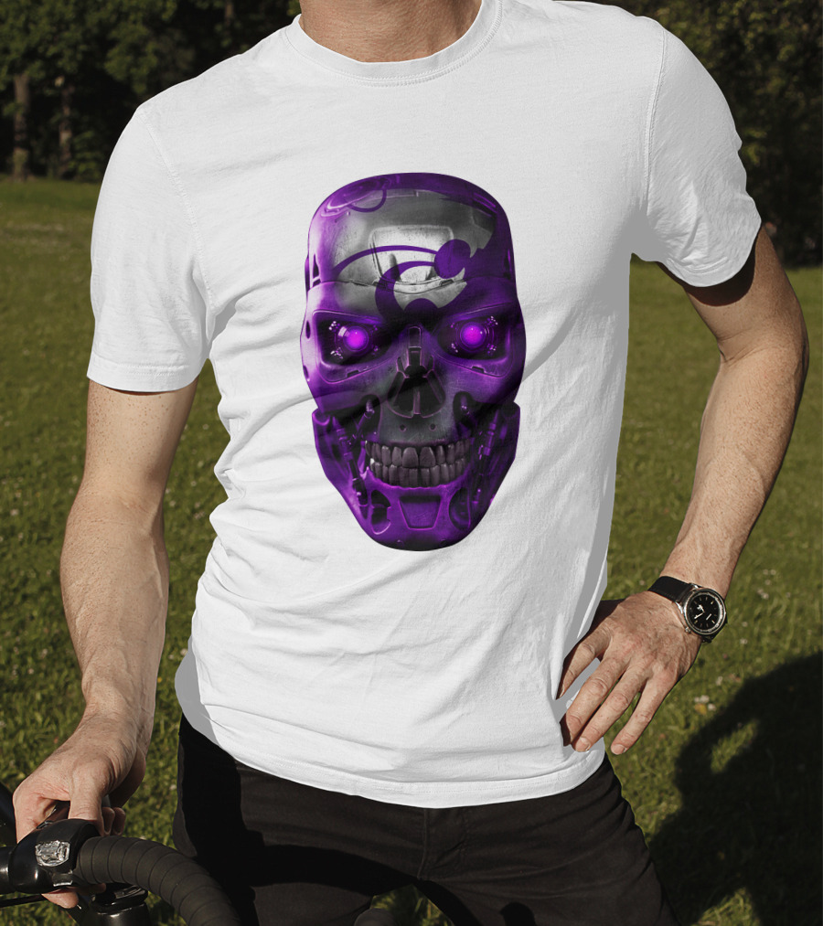 Kansas State Wildcats Purple Skull T-Shirt
