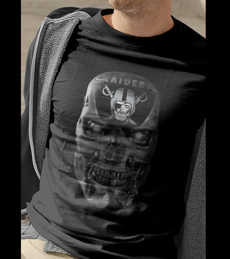 Raiders Skull Robot Face T-Shirt