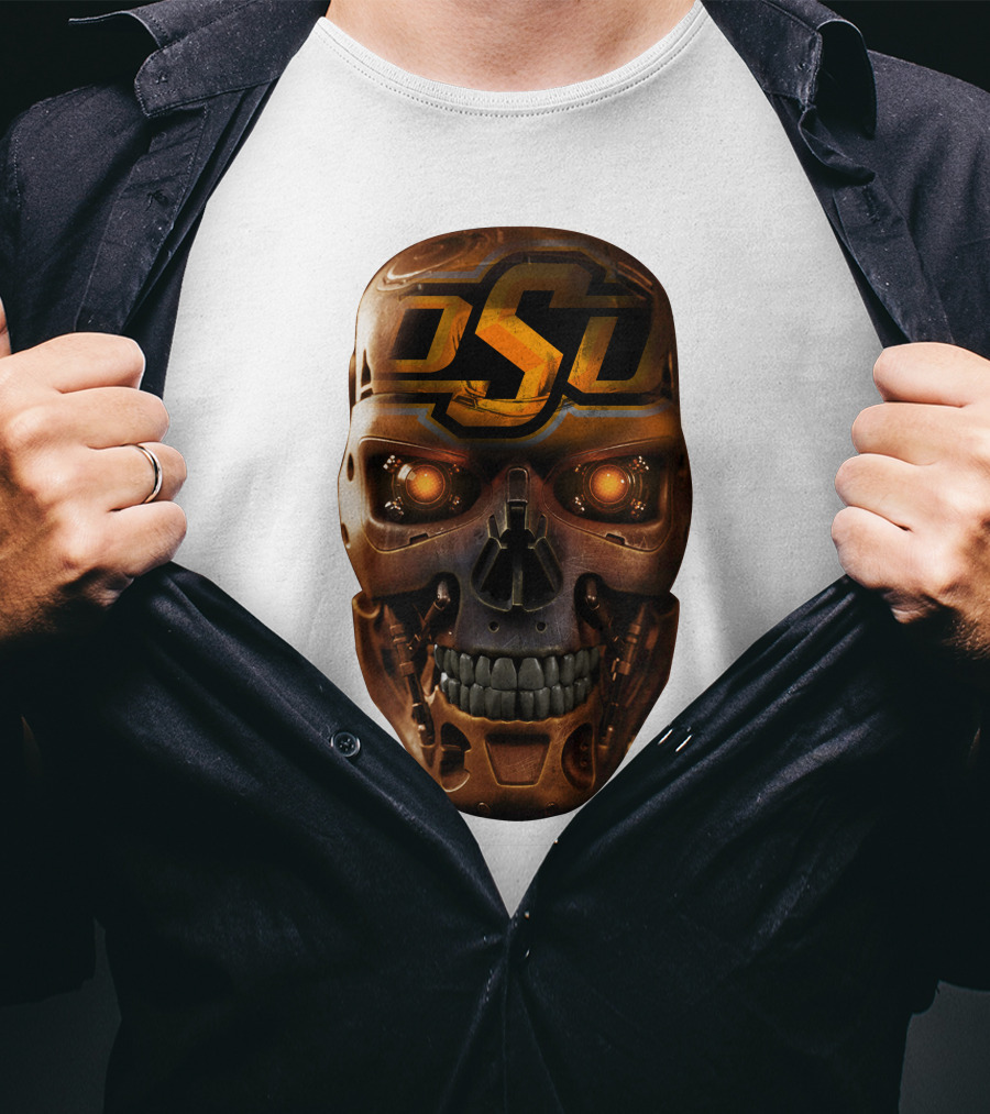 OSU Cowboys Skull Mechanic T-Shirt