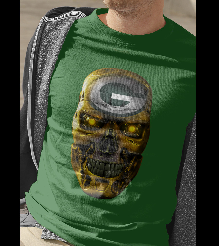 Skull Packers With Green Bay Faceplate T-Shirt