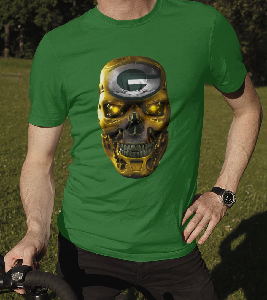 Skull Packers With Green Bay Faceplate T-Shirt