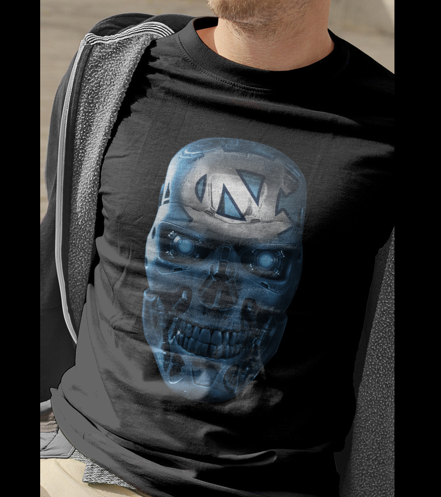 Skull Tarheels Terminator Inspired T-Shirt