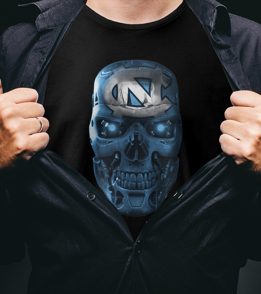 Skull Tarheels Terminator Inspired T-Shirt