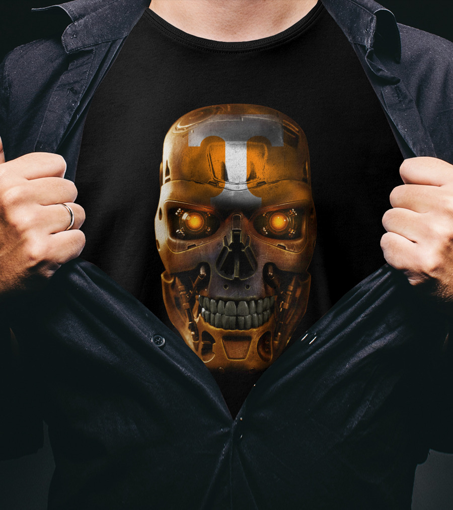 Skull Volunteers Terminator Tennessee Football Ai T-Shirt