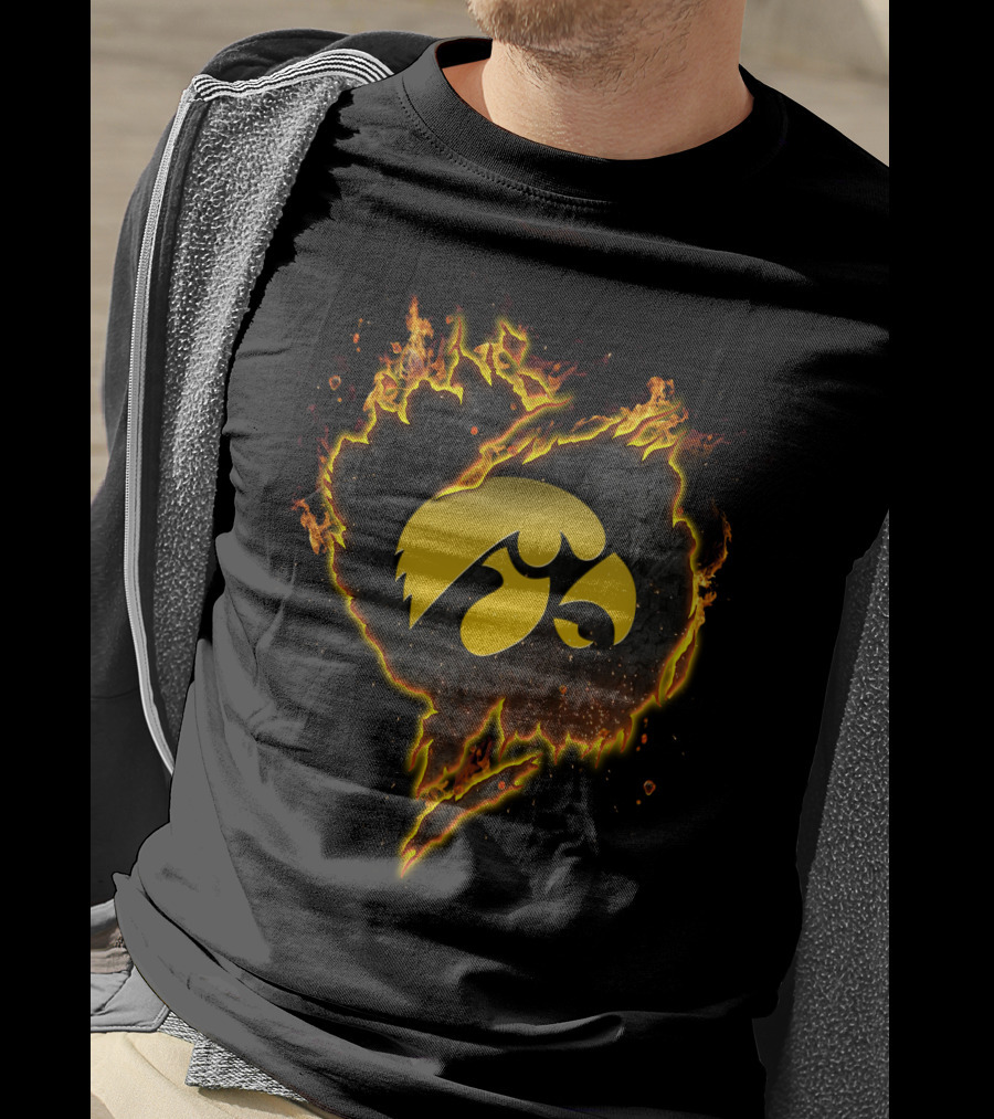 Love Hawkeyes Flaming T-Shirt
