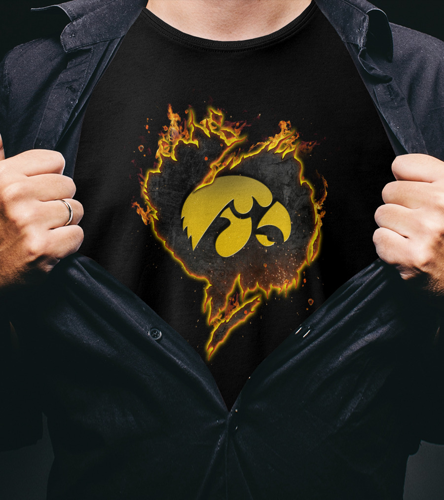 Love Hawkeyes Flaming T-Shirt