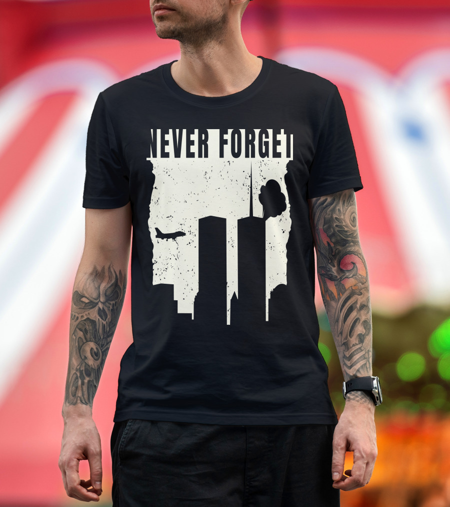 Never Forget 11Th Attacks Twin Towers Memorial T-Shirt