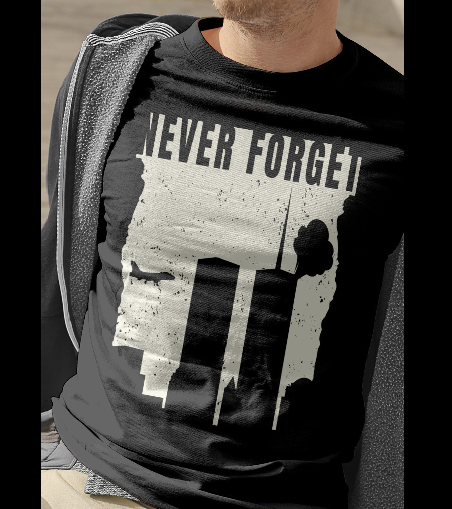 Never Forget 11Th Attacks Twin Towers Memorial T-Shirt