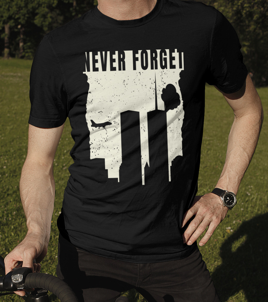 Never Forget 11Th Attacks Twin Towers Memorial T-Shirt