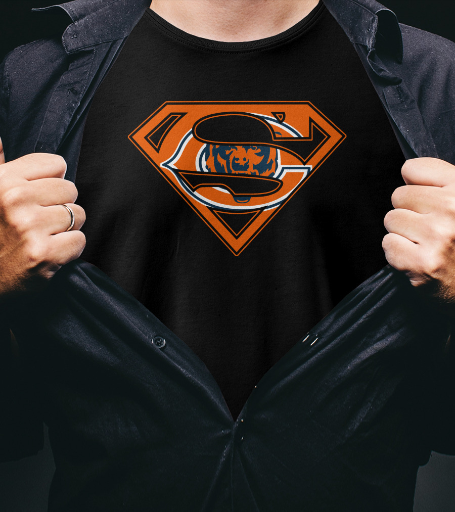 Superman Chicago Bears Logo Combination T-Shirt