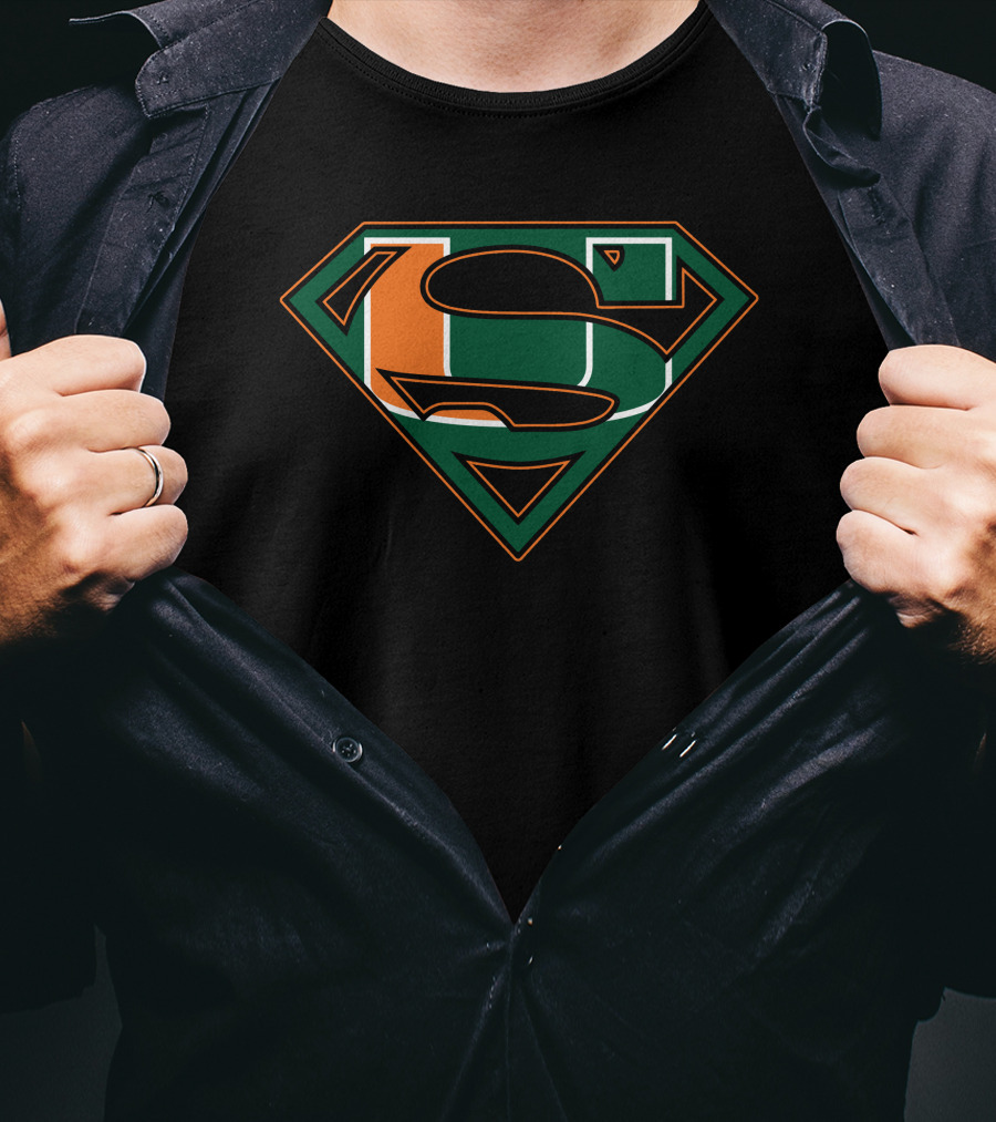 Super Man Hurricanes U Logo Diamond T-Shirt