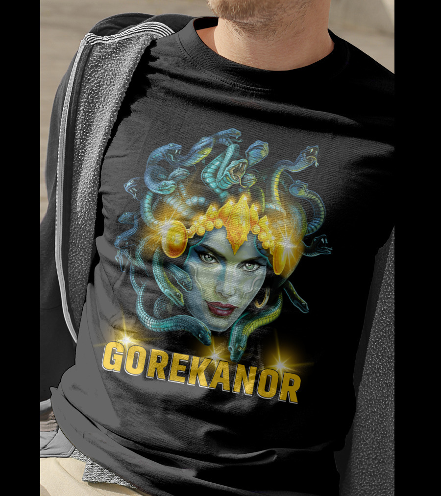 Gorekanor Medusa Snakes Mythical Crown Glamour T-Shirt