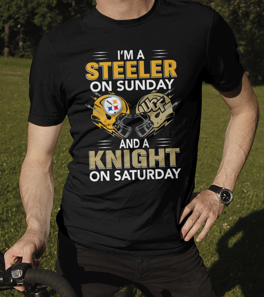 I'm A Steeler On Sunday And A Knight On Saturday Ucf Football Fan Gear T-Shirt