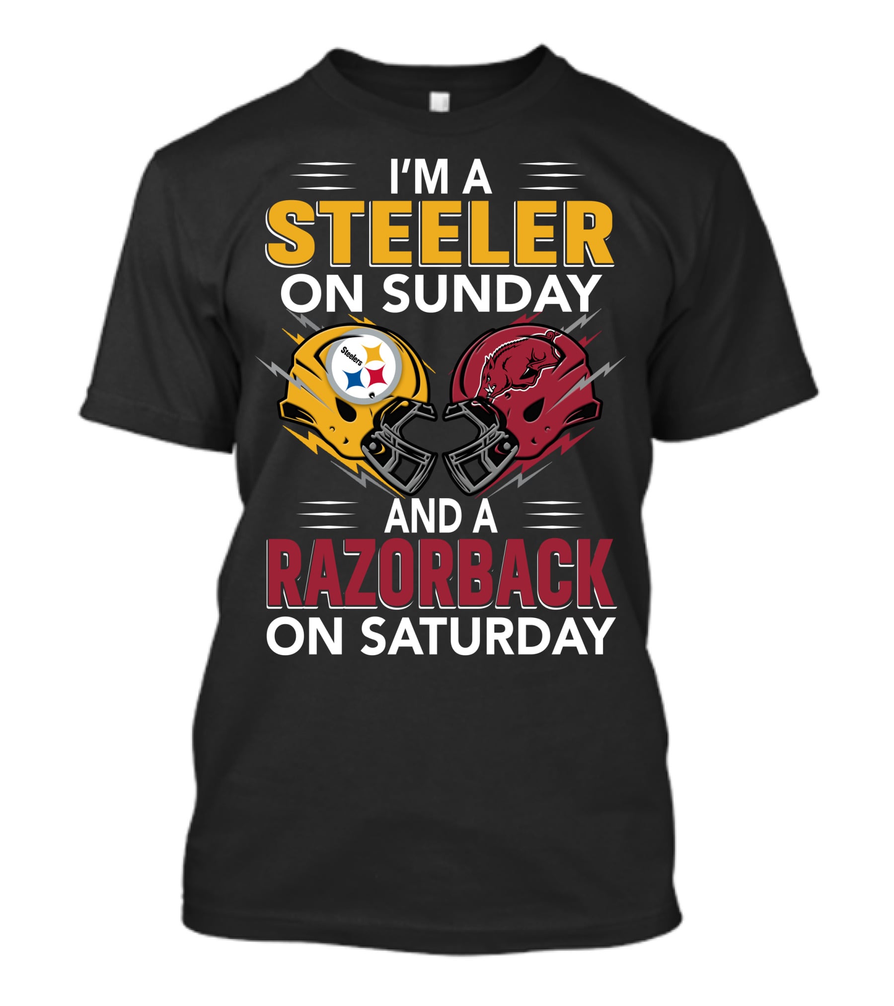 I'm A Steeler On Sunday And A Razorback On Saturday T-Shirt