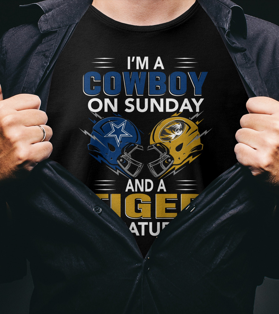I'm A Cowboy On Sunday And A Tiger On Saturday T-Shirt