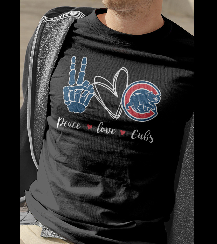 Peace Love Cubs Chicago Cubs T-Shirt