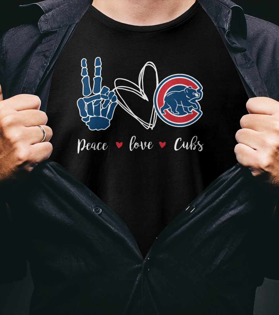 Peace Love Cubs Chicago Cubs T-Shirt