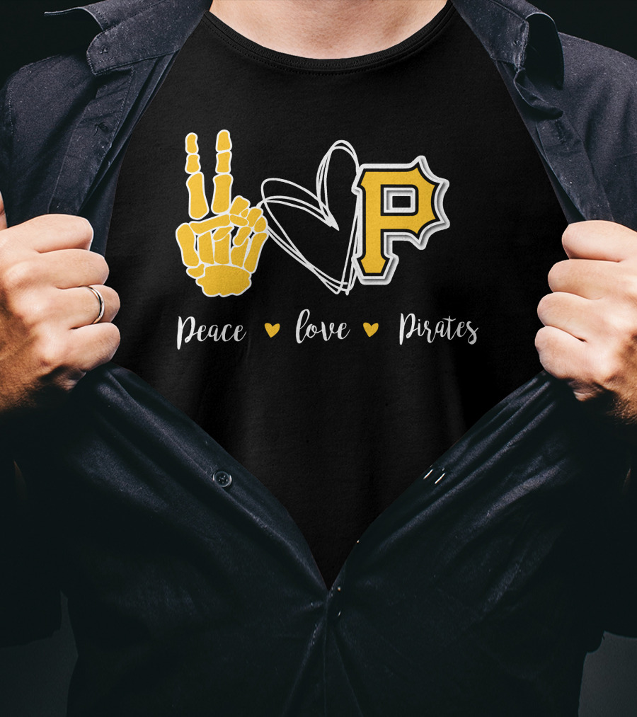 Peace Love Pittsburgh Pirates T-Shirt