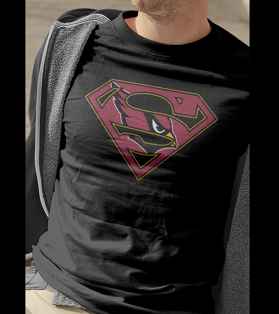Arizona Cardinals Superman Logo Mix T-Shirt