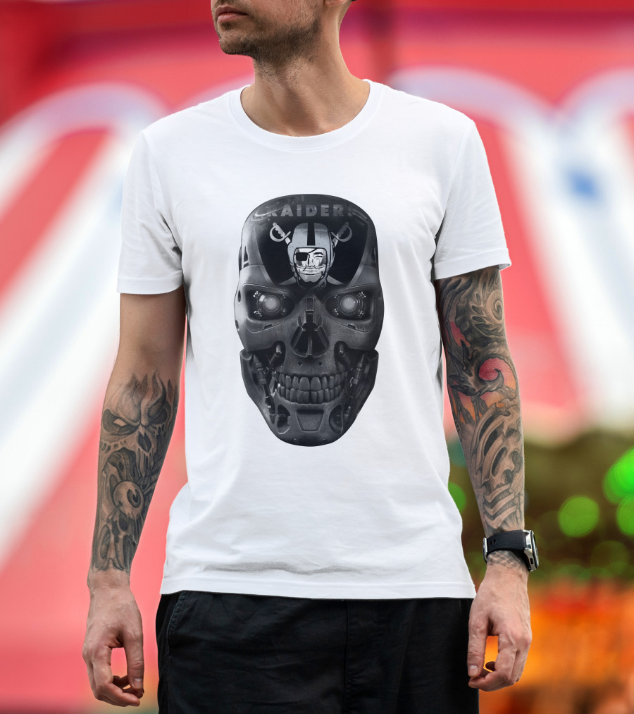 Raiders Skull Cyberpunk Fusion T-Shirt