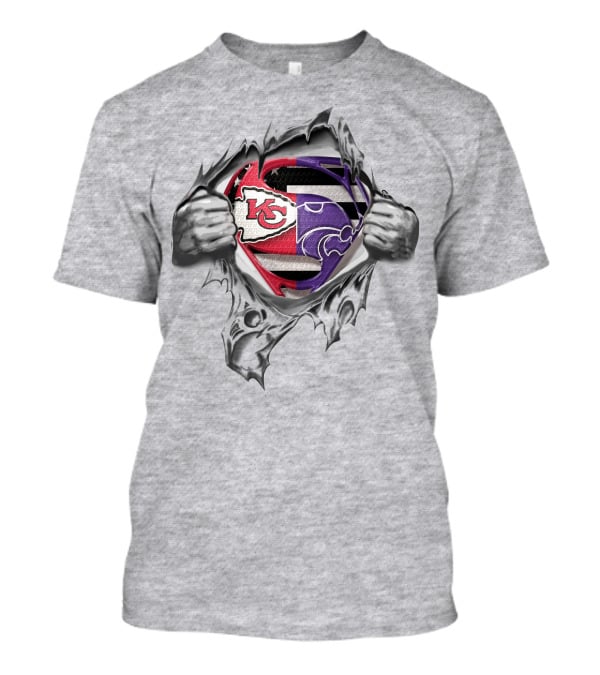Kansas City Chiefs Wildcats Superman Logo Fusion T-Shirt