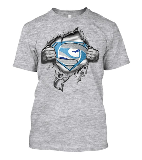 New Orleans Breakers Superman Logo Torn T-Shirt