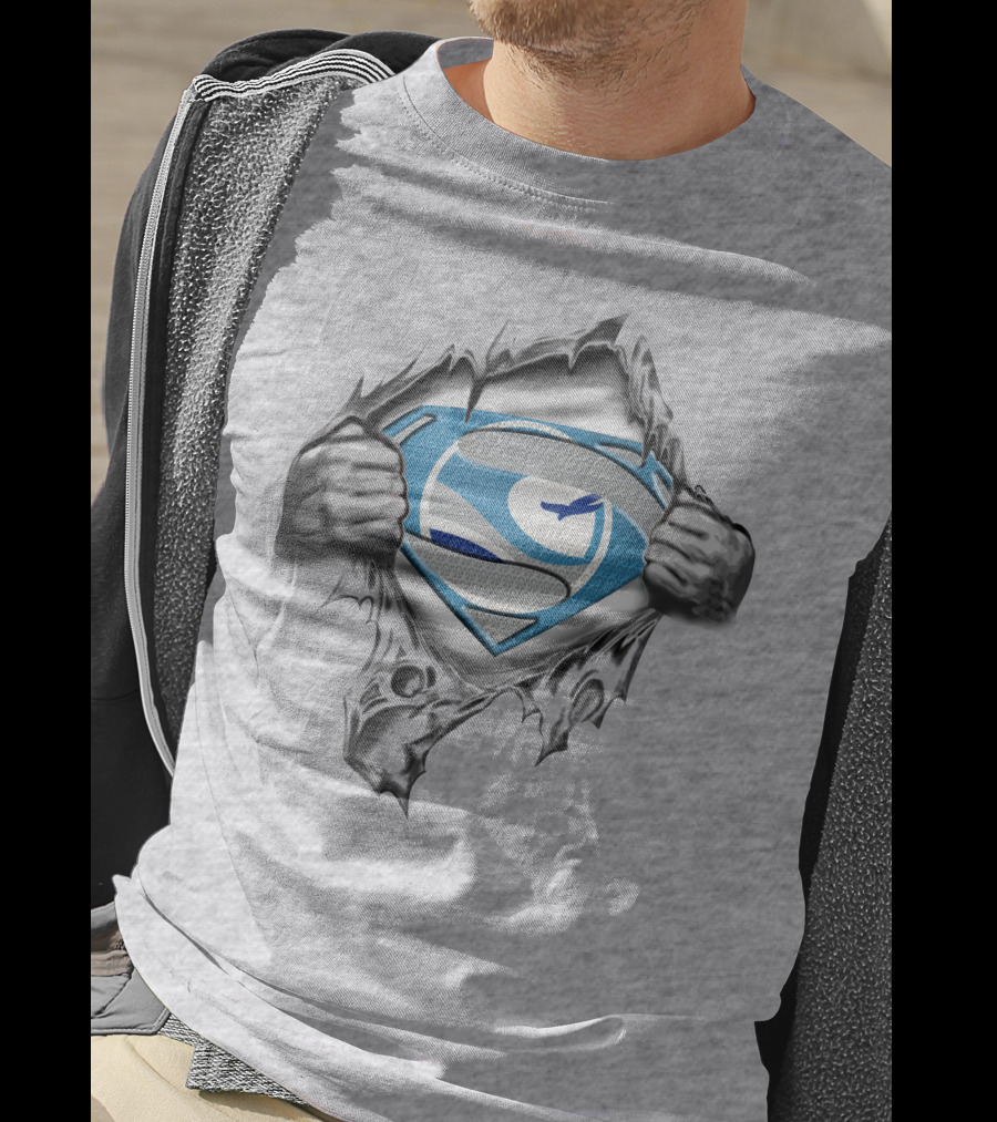 New Orleans Breakers Superman Logo Torn T-Shirt