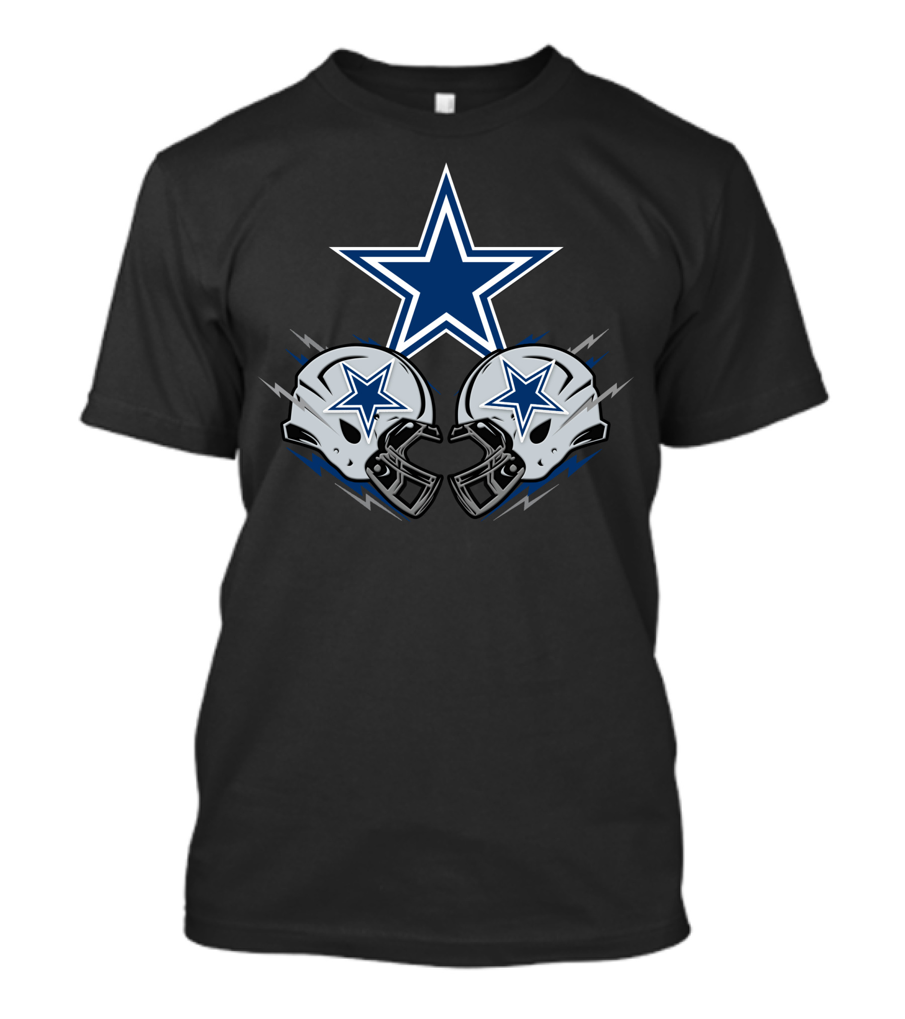Dallas Cowboys Star Logo Helmets Clash T-Shirt