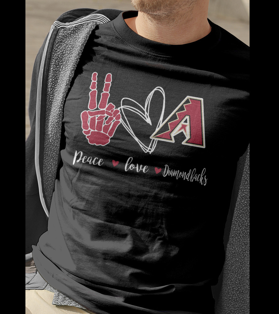 Peace Love Arizona Diamondbacks T-Shirt