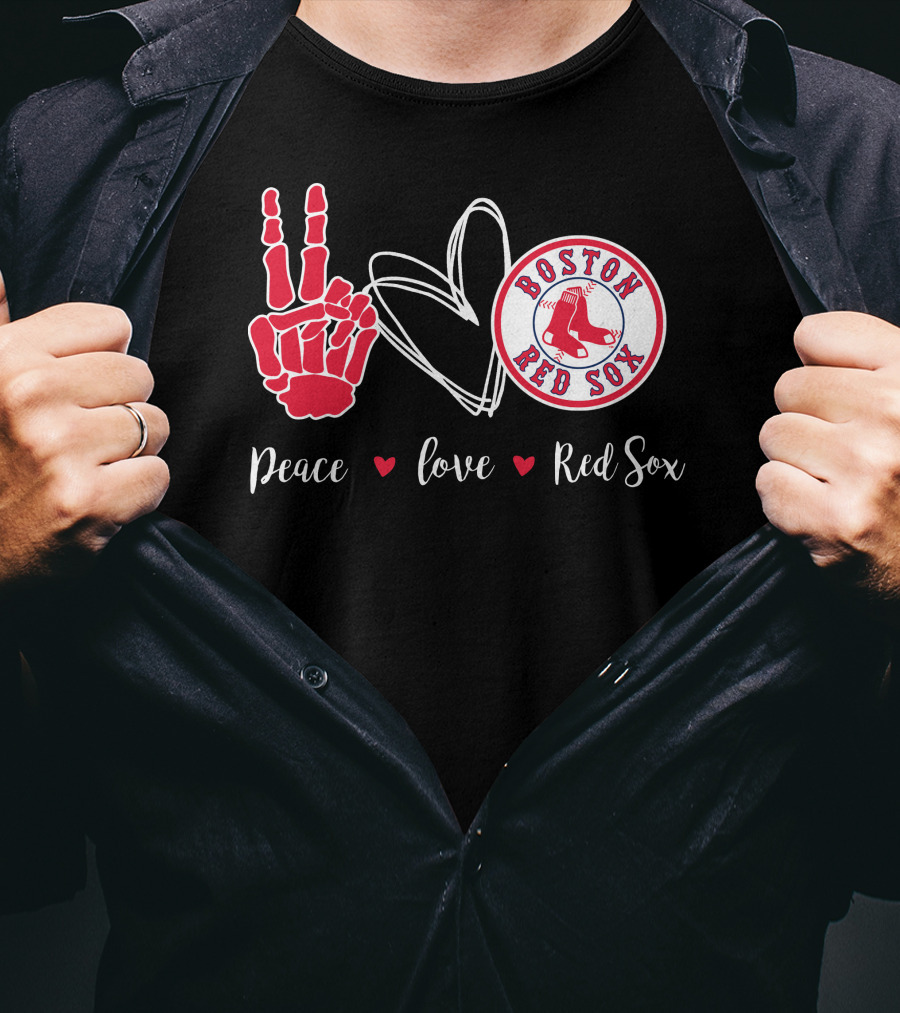 Peace Love Boston Red Sox T-Shirt
