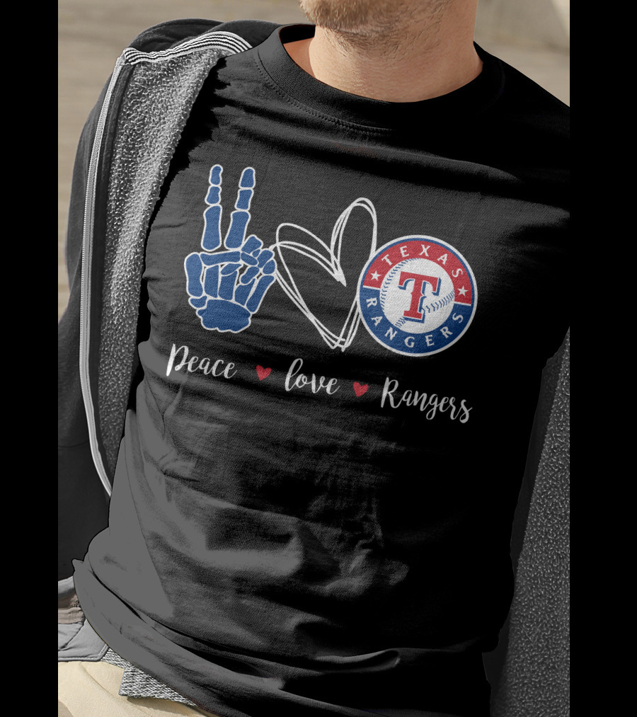 Peace Love Texas Rangers T-Shirt