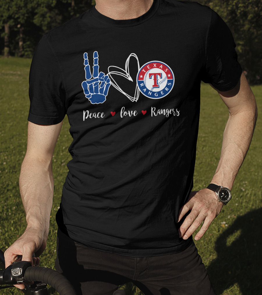 Peace Love Texas Rangers T-Shirt