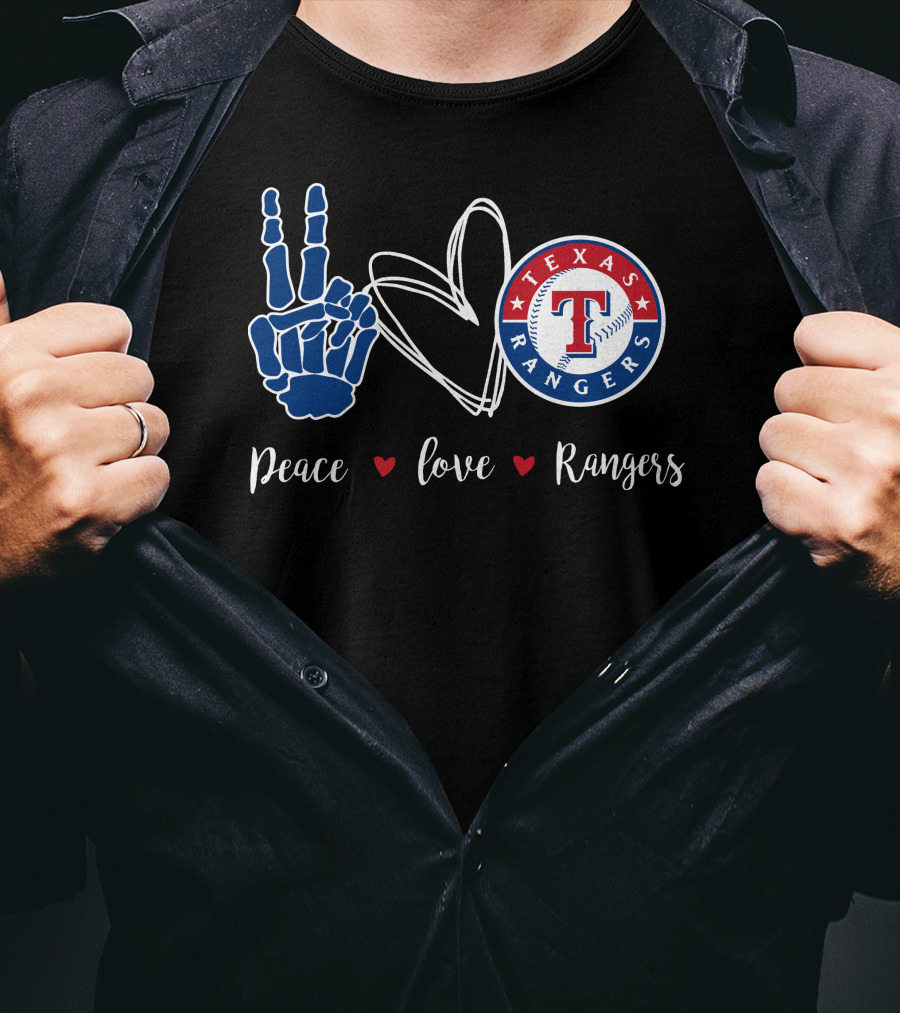 Peace Love Texas Rangers T-Shirt