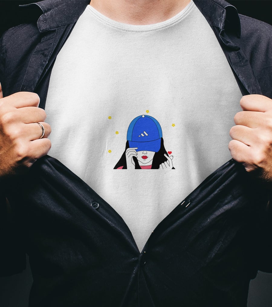 Caroline Manning Cap Hand Heart Stars T-Shirt