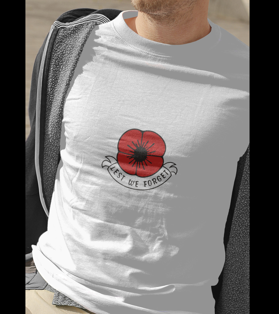 Lest We Forget Remembrance Poppy T-Shirt