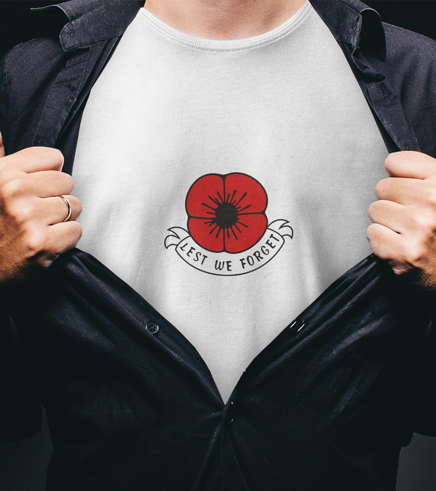 Lest We Forget Remembrance Poppy T-Shirt